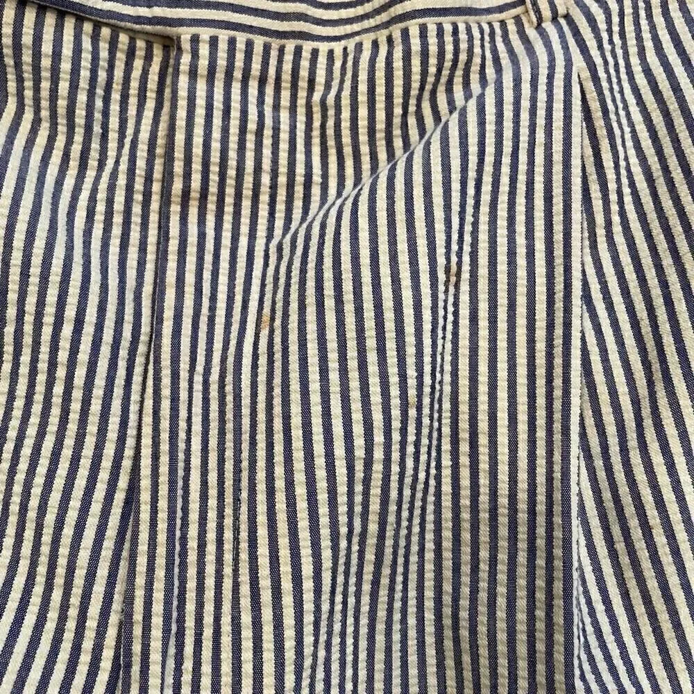 Vintage Men’s Pants Chinos Blue White Seersucker 36W/29L FLAWED
